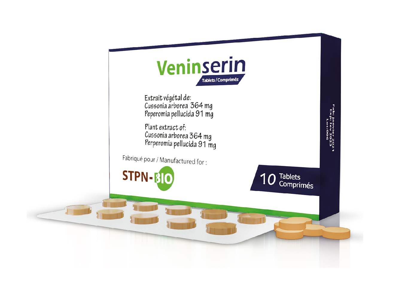 Veninserin Box of 10 tablets 